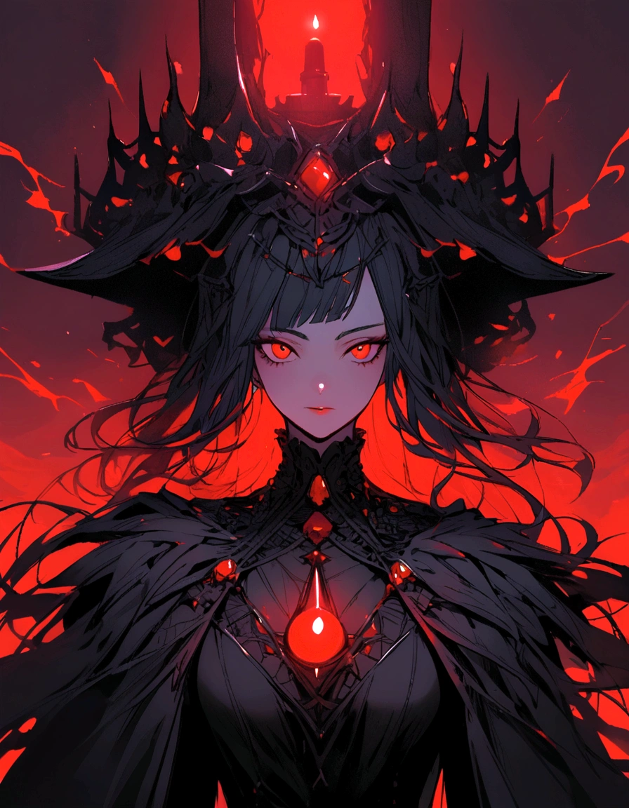 The lighthouse witch red light