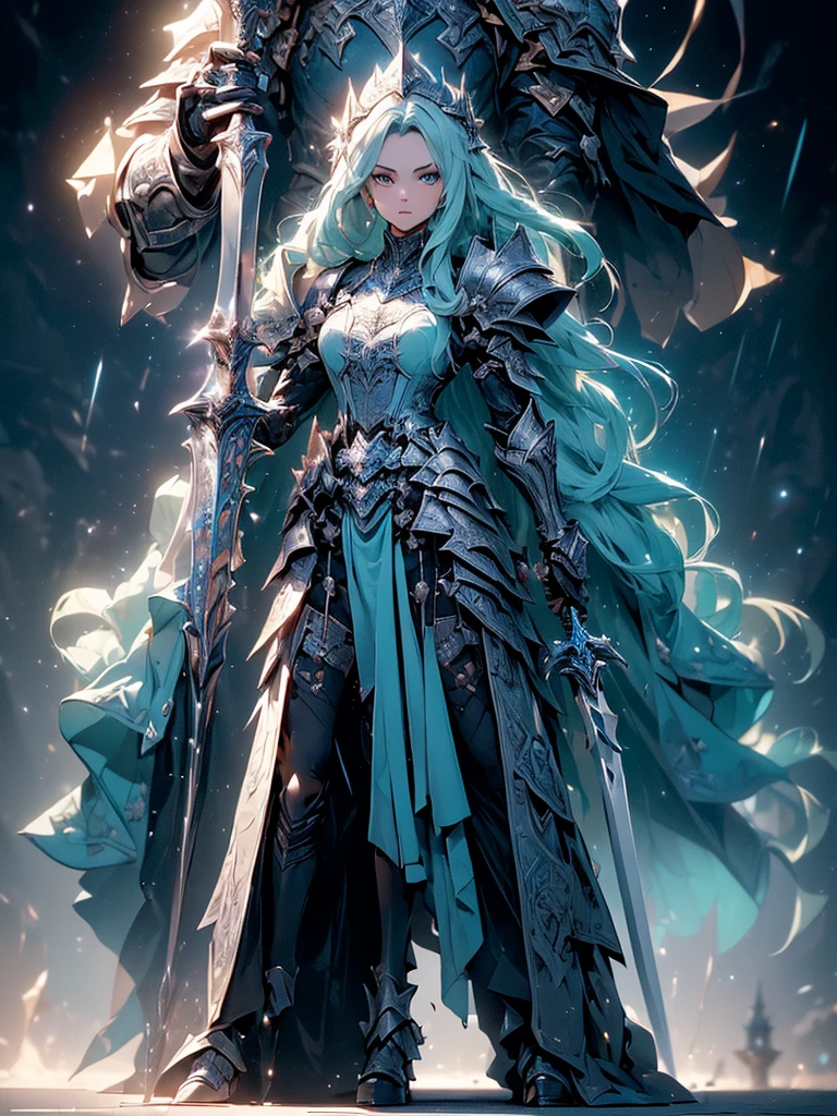 (((masterpiece, best quality, high detailed, 8k))) Design a layout showcase Gaming character, (1girl). Silver|Blue clothes, stylish and unique. ((showcase weapon:1.4)), lightning rod. (masterpiece:1.2), (best quality), 4k, ultra-detailed. (Step by step design, layout art:1.5), (luminous lighting, atmospheric lighting). storm mage, ((glove full hands)), (((revealing clothes:1.3))), vambraces, armored legwear, (((full_body_shot:1.4))). {During a thunderstorm}.