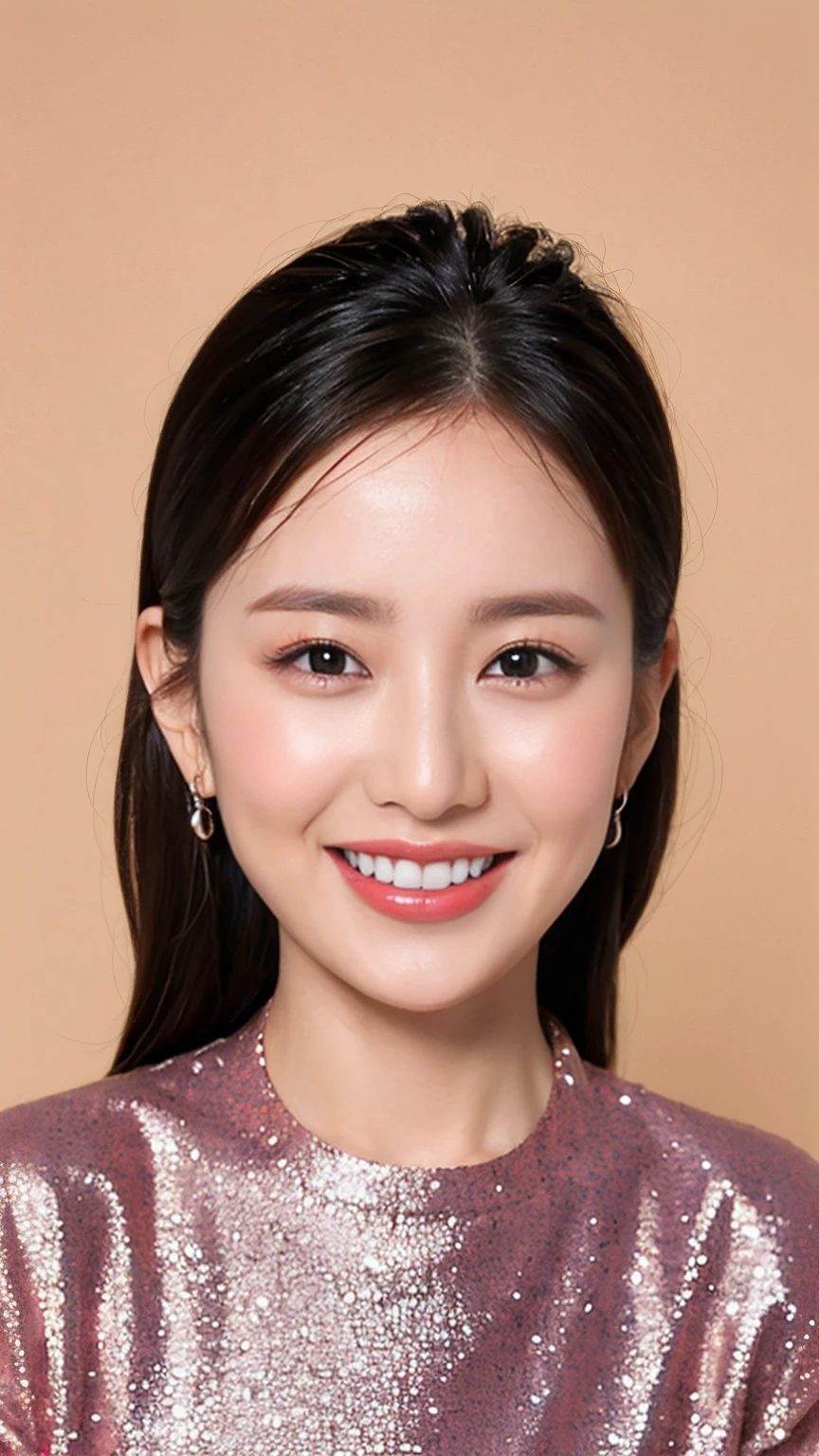 1 female, Dream Background, (Highly detailed body, Highly detailed face, Highest quality:1. Old woman), View your viewers, Toothy smile, I can&#39;t see her hands, (Very long layered hair:1.2), (Her thighs are very beautiful:1.3), (8,000 people:1.5), (Nice men&#39;Dress shirt:1.3), (Skin Radiance:1.3), (Huge breasts:1.3), The most beautiful women in Korea, Beautiful bridges, panties, 
