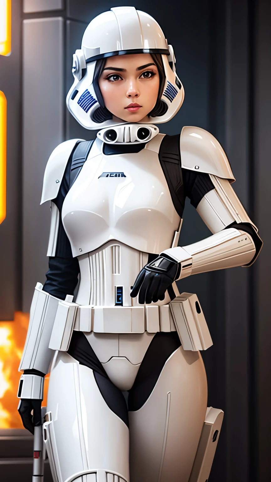 wearing shiny stormtrooper armor, a Star Wars imperial agent, wearing stormtrooper armor!, imperial Star Wars style, storm trooper, stormtrooper, trooper, female stormtrooper, stormtroopers, Star Wars character