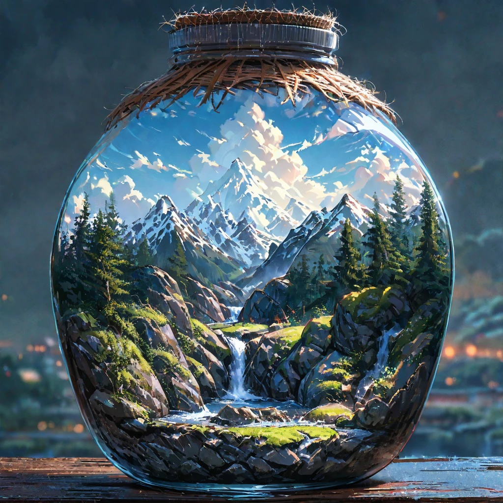 ((anime:1.4,illustration)),(masterpiece, top quality, best quality),(ultra-detailed, absolutely resolution),((16k, high res)),
BREAK {(anime movie by Studio Ghibli Style: 1.5)}

(((many bridge made by mountain, wide view, blue sky, cumulonimbus cloud)) ((cozy lofi illustration:1.4)), 

BREAK { (produces images with information than 40 million pixels with cinematic-like detailed textures shot on a Sony SLR).}

BREAK {(((cinematic look))), soothing tones, insane details, intricate details, hyperdetailed, low contrast, exposure blend, hdr, beautiful blue image, (hi contrast),Sony SLR.}
