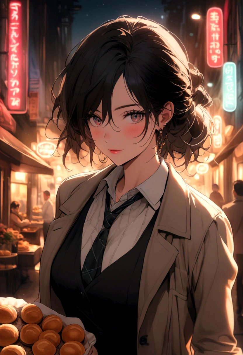 Bakery under the stars,Neon light,Romantic