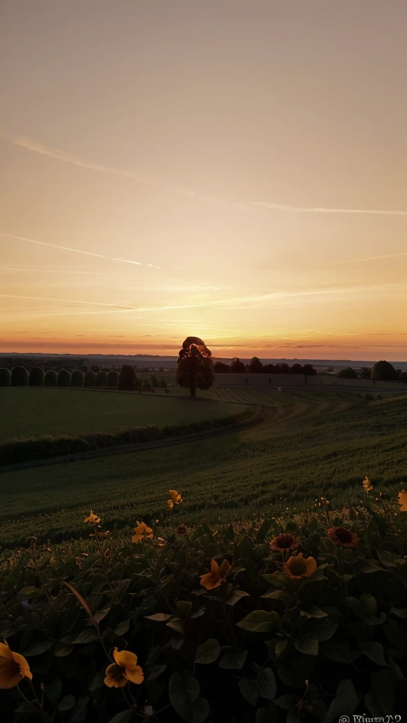 araffes in a field with a sunset in the background, by Robert Zünd, beautiful late afternoon, during sunset, by Tom Wänerstrand, evening sunset, sunset in the distance, during a sunset, as the sun sets on the horizon, sunset view, by Dietmar Damerau, at sunset, early evening, late afternoon sun