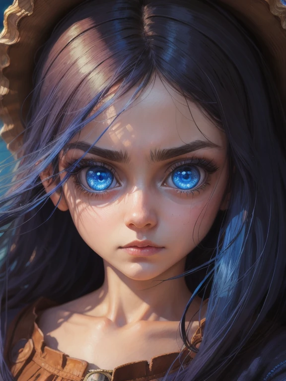 woman, face, portrait, close up, big eyes, doll, intense blue eyes