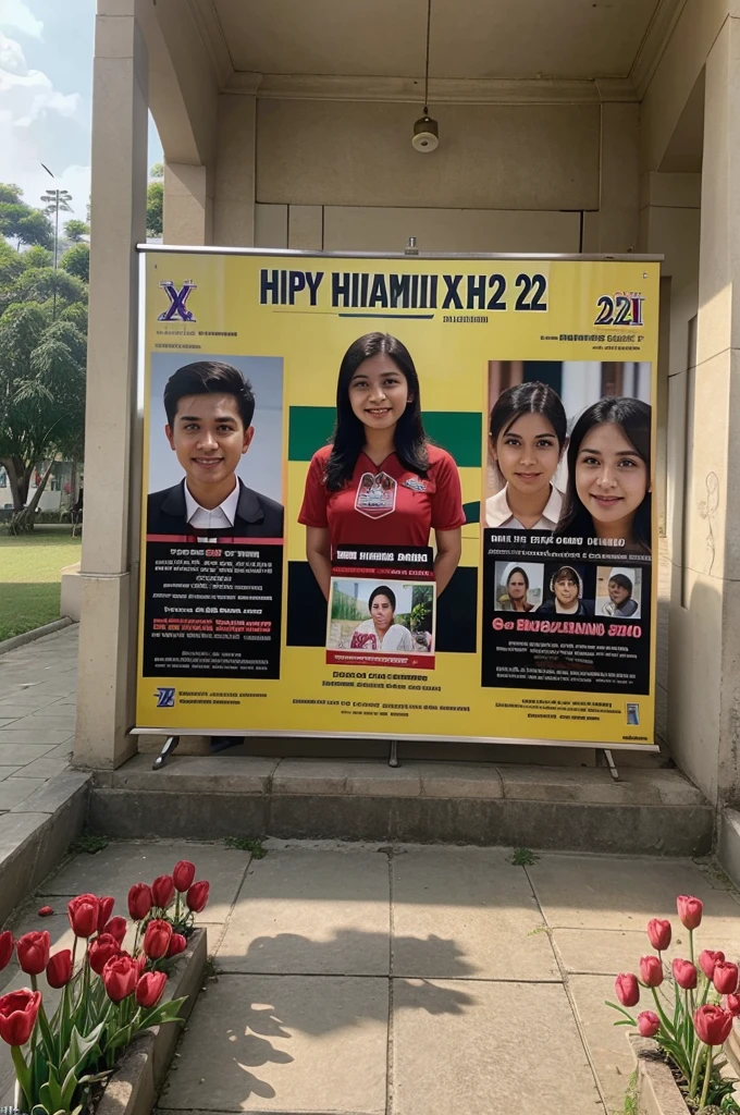 buatkan foto poster tulisan "Kami Alumni XII TPTU 2 Mengucapkan Happy Eid Ad'ha 2024"