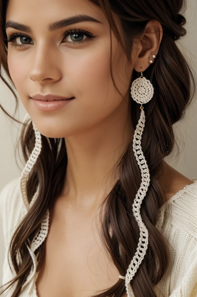 Crear aretes a crochet con ondas, with pattern