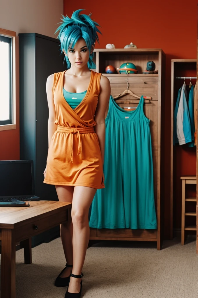 Has me a bulma de dragon ball z en ropa interior