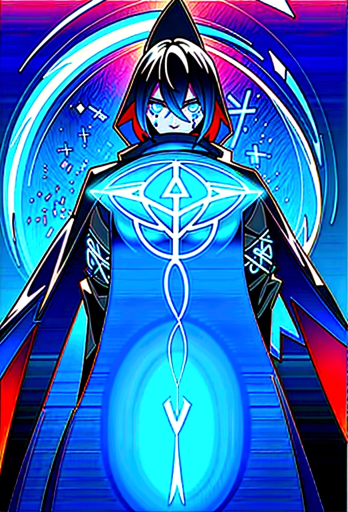 4k, 8k, high resolution, hyper detailed, intricate, masterpiece, one man (((glowing rune tattoos))), prince, dress suit, cape, knight, red and black hair, incredible detail, sharp focus, ultra detailed