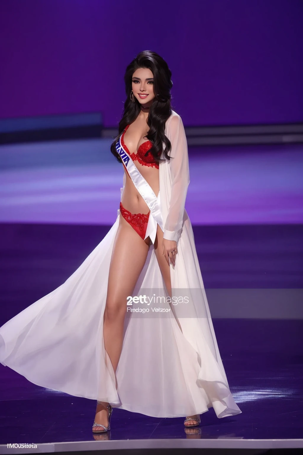 Miss Estados Unidos contestant, Miss Estados Unidos, walks on stage during the Miss Estados Unidos pageant at the mgm casino on november, Miss Universo, rendering of beauty pageant, karla ortiz, lorena avarez, blanca alvarez, julia gorokhova, 2 4  old female model, fotos oficiales, his hand is on her waist, yulia nevskaya