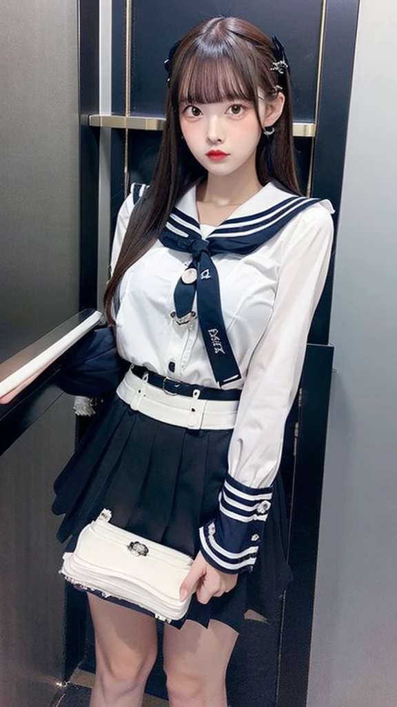 Navy sailor tops and navy skirts are a classic combination that exudes a sense of sophistication and elegance. The crisp white collars and cuffs of the sailor tops perfectly complement the deep blue hue of the skirts. This ensemble is often associated with school uniforms or nautical-inspired fashion. It's a timeless look that never goes out of style.