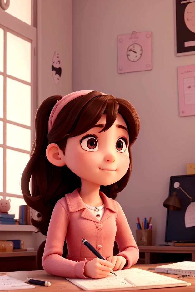 girl writing a diary