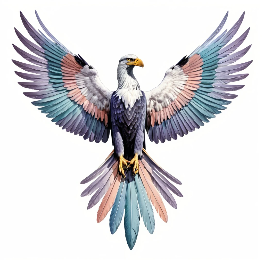 Condor emblem, majestic and graceful, rich composition, pastel colors, no background, top quality image.