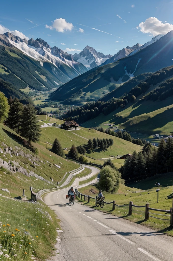austria alps with bikes