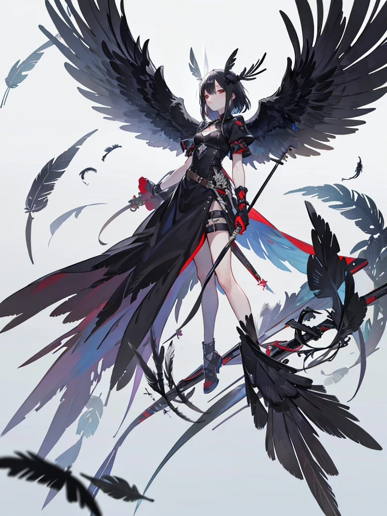 crow,Apparition,feather,Long knife