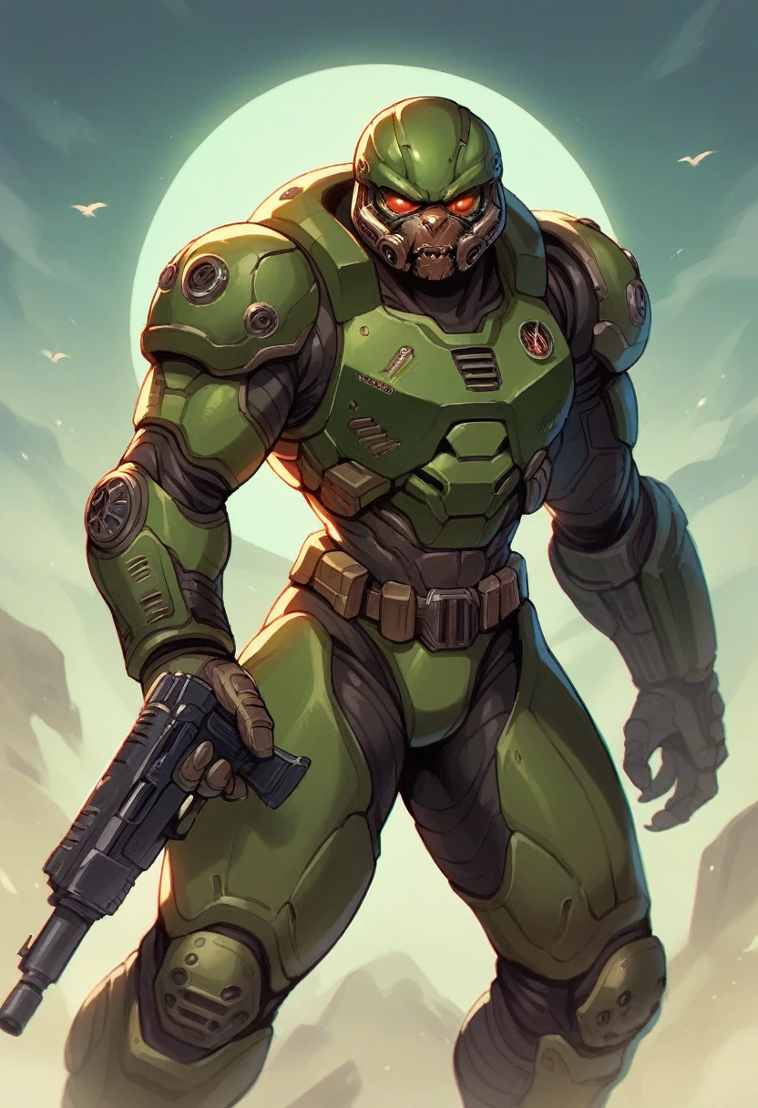 Doom slayer classic poses epicas