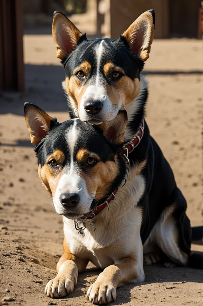 Perro de tres cabezas