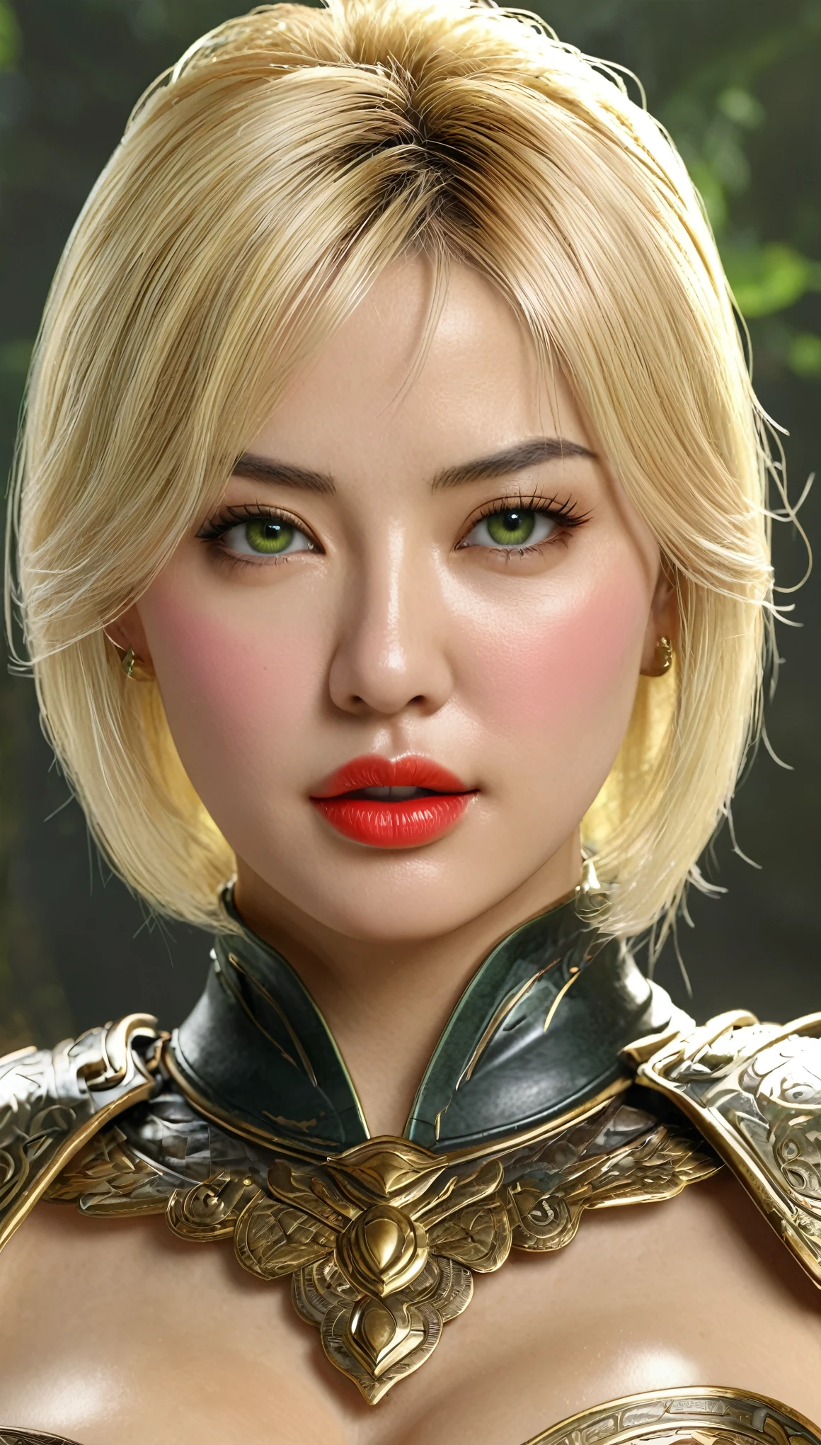 (((Hyper Real)))、(Amazonian female warrior)、
Beautiful woman　High resolution　High resolution　Realistic　short hair　blonde mature、Middle-aged women、((Big big boobs))　Fine skin、超High resolution、Realistic、Plump figure、((中年のBeautiful woman))、Beautiful expression 、Fine green eyes、Blonde、３５Amazonian female warrior、Big cleavage、Big Ass、Bright red lips、(Simple clothes)and(Wearing simple armor)、(I have a weapon)、