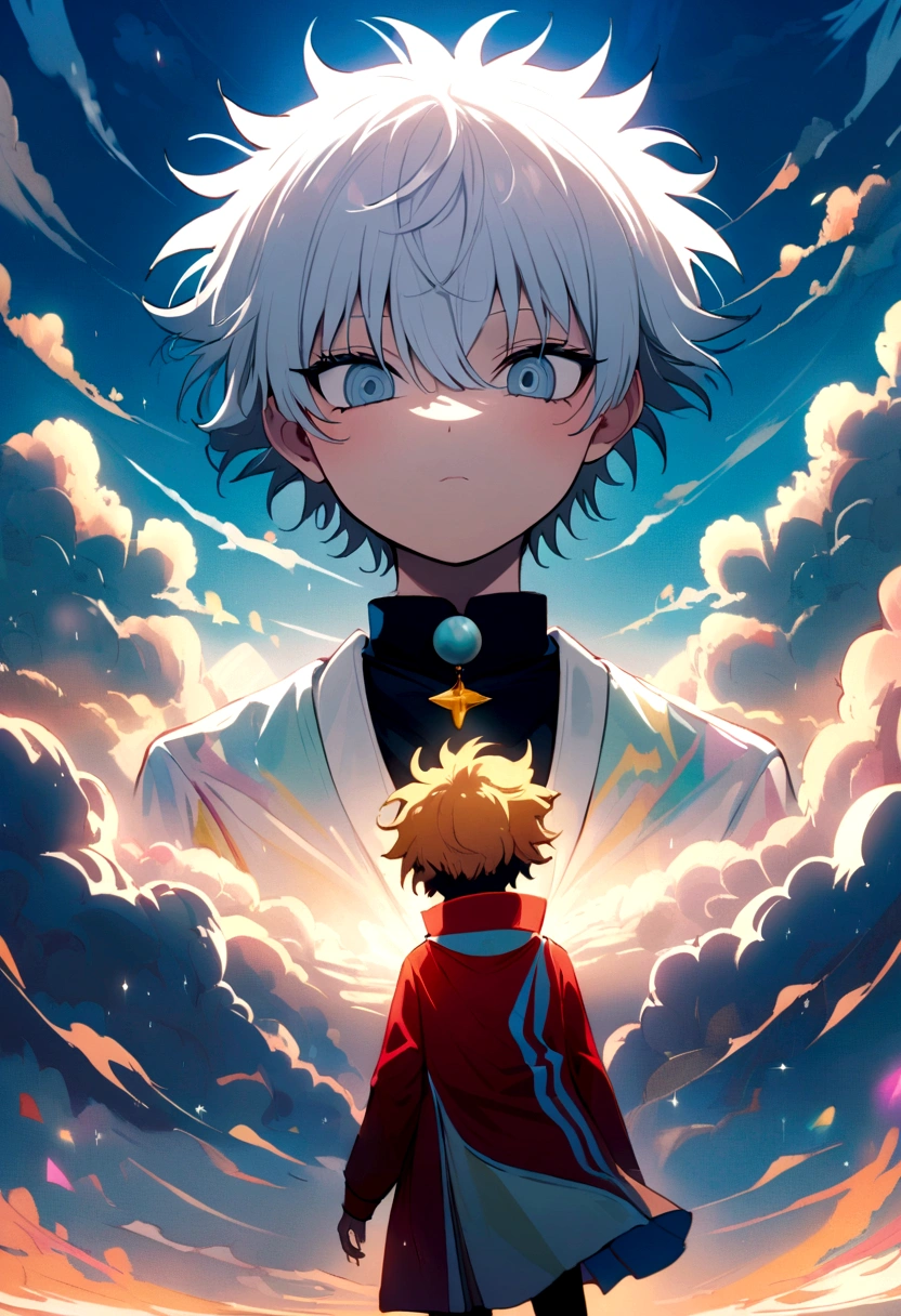 Killua zoldyck memakai baju Manchester Unites