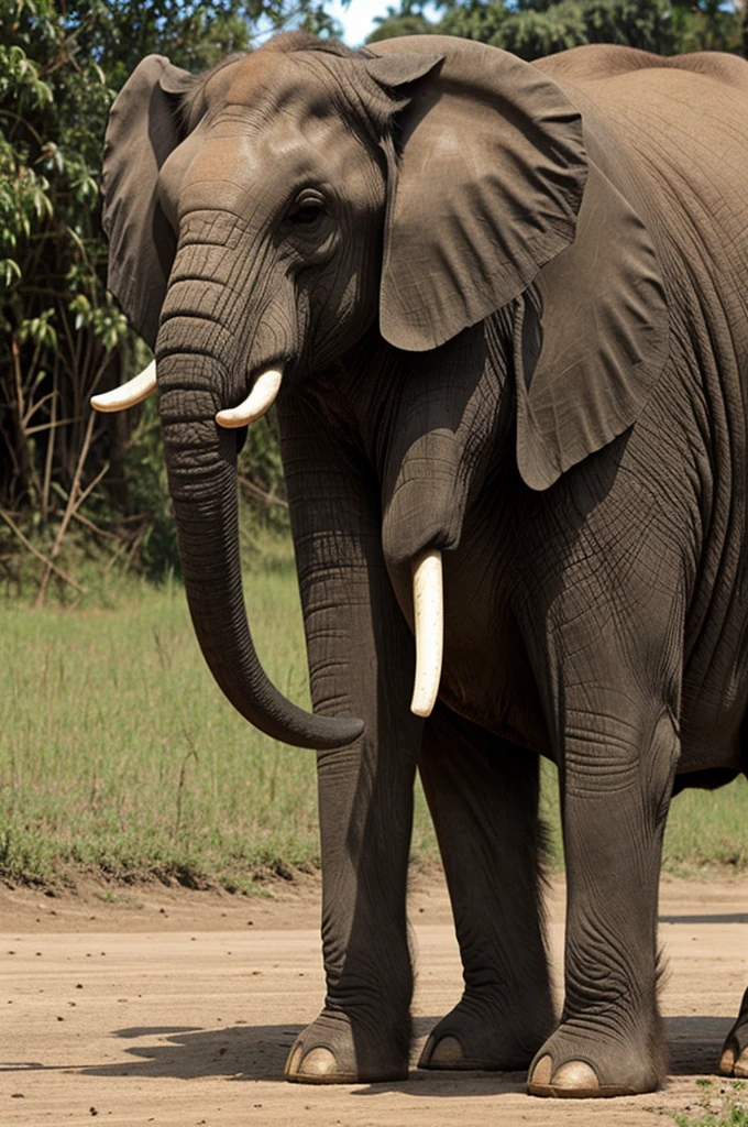 Elefante con cabeza de jirafa