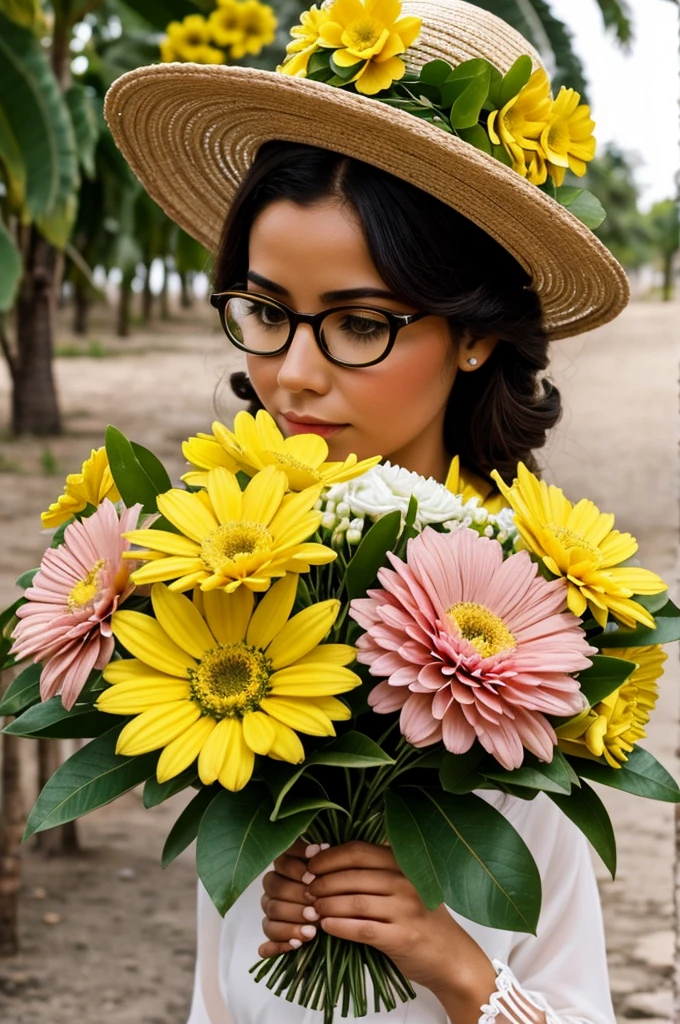 Genera la imagen de unas flores de maracuya con un estilo retro opaco pero profundo y melancolico 
