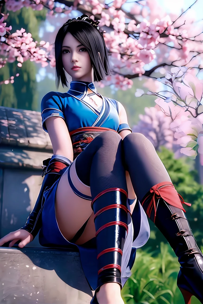 jiruxue,sitting, boots, noon