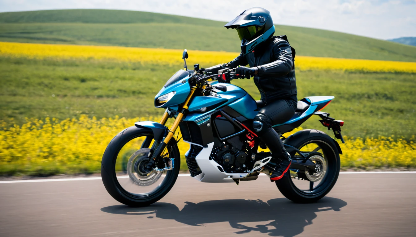 A motorcicle drone