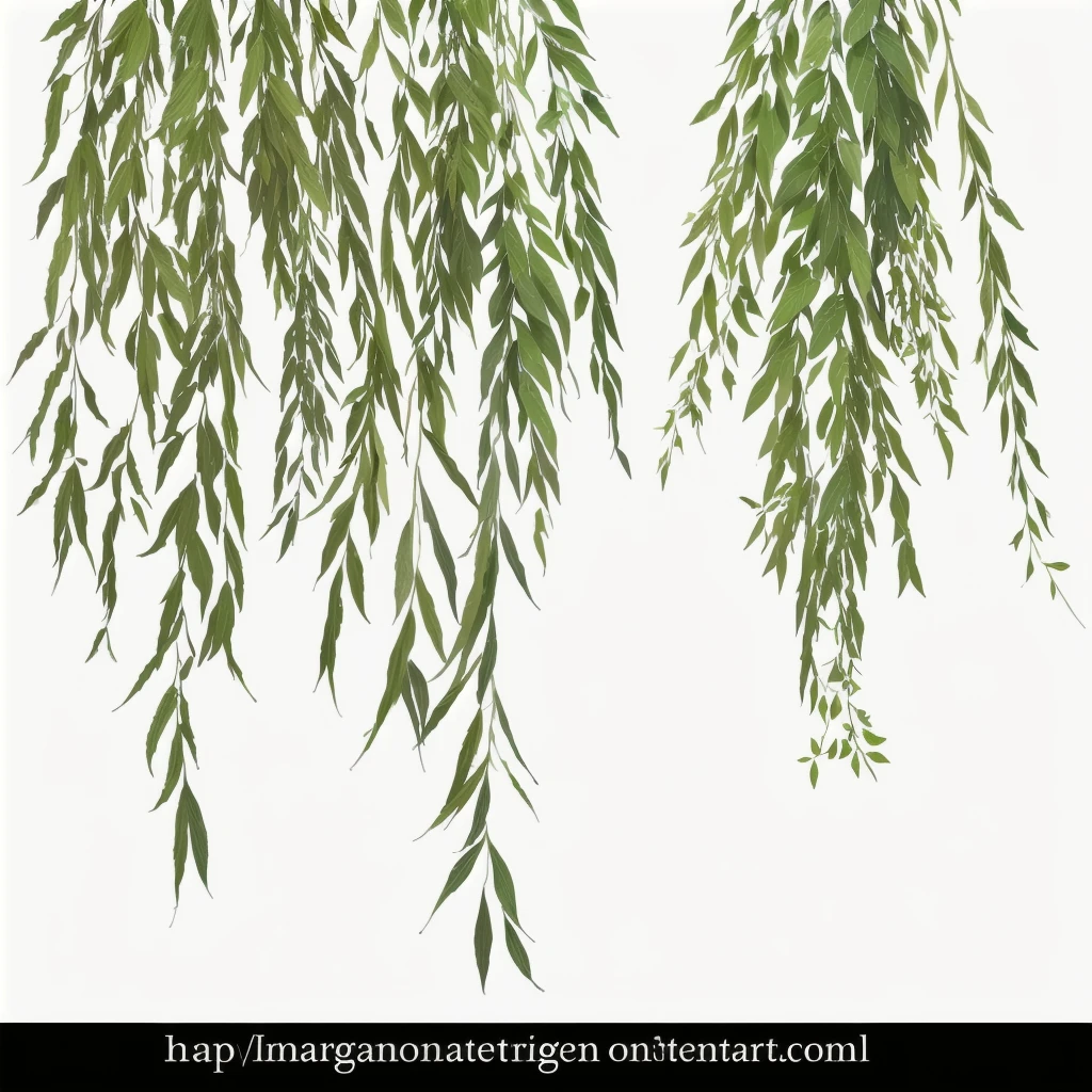 There is a white arrow pointing to the right side of the tree, Super detailed branches and plants, overgrown leaves, Greenery, vegetation, branches and foliage, stylized vegetation, Spriggans, megascan texture, Asymmetry, Tangled Leaves, Rubia cordifolia, evergreen branches, huge, Large scan texture