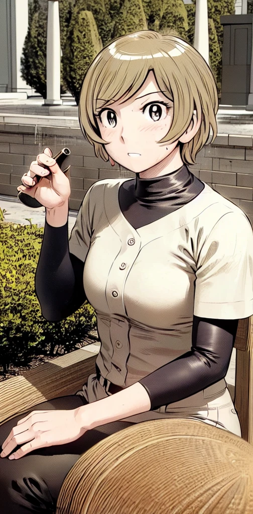 、(masterpiece、Highest quality)、Highest quality, Ultra-high resolution, (((masterpiece))), alone, Sweat、Big eyes,Show Viewer,
blonde,(short hair:1.2),
(Baseball uniforms:1.2), (Highest quality:1.3),One Girl,