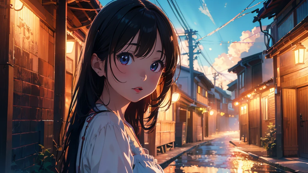 (Highest quality,4K,8k,High resolution,masterpiece:1.2),Super detailed,(Realistic,photoRealistic,photo-Realistic:1.37),Beautiful attention to detail,Beautiful lip detail,girl with beautiful eyes, Anime girl in a cute dress, Cute anime wife in a nice dress, Detailed digital anime art, Wearing a dress, everyone, Beautiful Anime Girls, Cute Anime Girl, Smooth anime art, Anime Style, Vibrant colors, Soft lighting, Beautiful eyes drawn in detail, Beautiful ,tongue