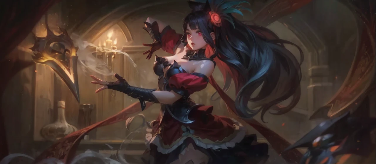 Best quality, Anime girl. Asian girl. Ulzzang. Pink eyes. Glowing eyes. Nekomimi.  