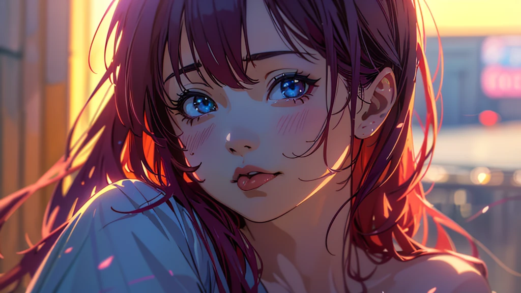 (Highest quality,4K,8k,High resolution,masterpiece:1.2),Super detailed,(Realistic,photoRealistic,photo-Realistic:1.37),Beautiful attention to detail,Beautiful lip detail,girl with beautiful eyes, Anime girl in a cute dress, Cute anime wife in a nice dress, Detailed digital anime art, Wearing a dress, everyone, Beautiful Anime Girls, Cute Anime Girl, Smooth anime art, Anime Style, Vibrant colors, Soft lighting, Beautiful eyes drawn in detail, Beautiful cleavage,tongue