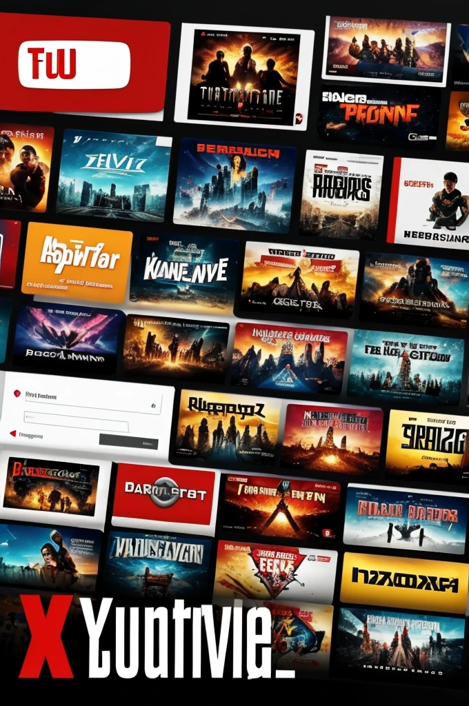 Please generate a logo for a YouTube channel whose content will be based exclusively on uploading movies 
