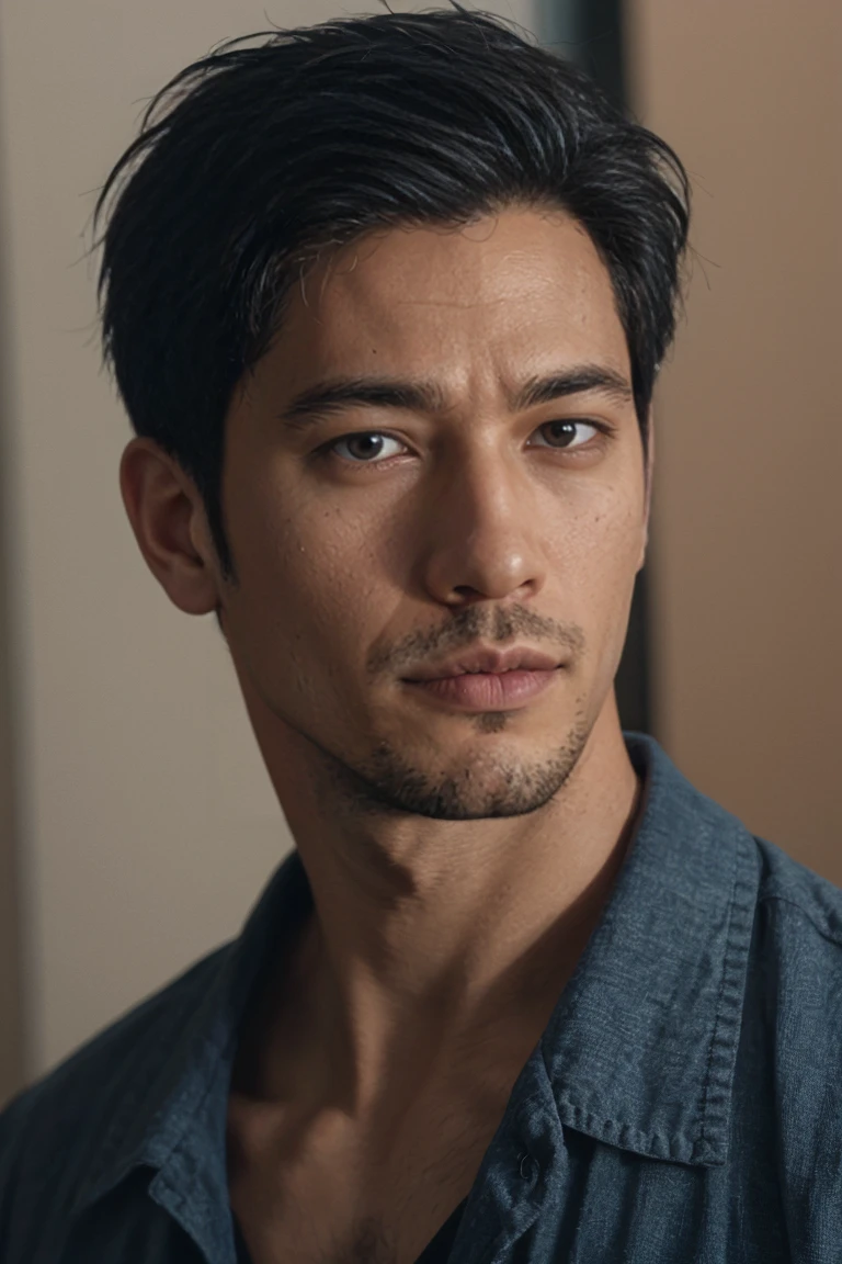 shot by Sony a7 IV Mirrorless Camera, natural light, analog film photo, Kodachrome ,handsome aomine daiki 