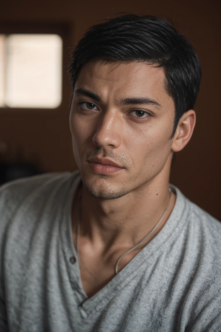 shot by Sony a7 IV Mirrorless Camera, natural light, analog film photo, Kodachrome ,handsome aomine daiki
