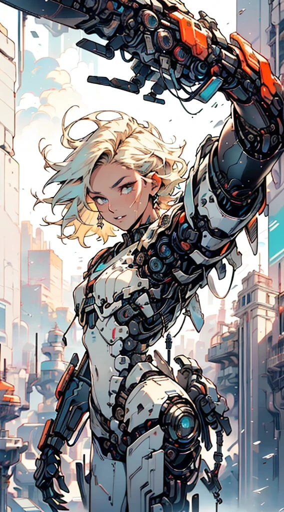 man:1.5, 1 man, archer man, ((1man)), ((man with blonde short hair)), (((1male, man:1.5, handsome man, male, male gender:1.5, male focus))), macho man, hero, (messy hair, blonde short haircut, detailed blonde hair, highly detailed hair, blonde hair, colored inner hair), (lustrous skin:1.5, tanned skin, bright skin:1.5, skin tanned, shiny skin, very shiny skin, shiny body, illuminated skin), (orange_eyes:1.2), intricate eyes, beautiful detailed eyes, symmetrical eyes, (man chest), handsome face, (muscular), male jaw, (detailed face), manly, nsfw, cyberpunk firefighter, (mechanical arms:1.5, bionic arms:1.5), futuristic firefighter uniform, (bulge in pants), (uniform in black and orange colors), (wet clothes, intricate outfit, intricate clothes, intricate uniform), (dynamic pose:1.0), solo focus, (heroic attitude), (centered, scale to fit dimensions, Rule of thirds), cyberpunk city by the ocean at night, with bright neon signs and dark stormy clouds and puddles, scenery:1.25, starry night, cosmos, highres, sharp focus, (ultra detailed, extremely detailed), (photorealistic artwork:1.37), (extremely detailed CG unity 8k wallpaper), (synthwave background theme), (vibrant colors), (intricate background), masterpiece, best quality