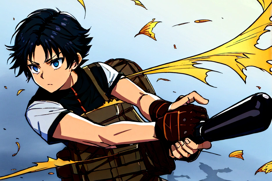 boy　Short Hair　Black Hair　anime　Adventurer　battle