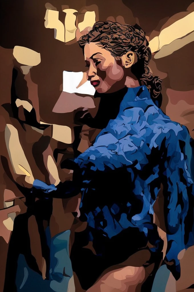 masterpiece, best quality, extremely detailed, hyperrealistic, photorealistic, a beautiful 20s russian model, pop art, minimalism pop art style, 3 colors