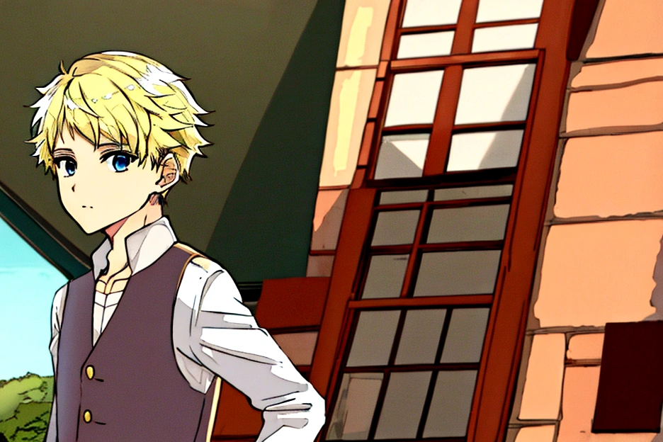 boy Short Hair Blonde anime Adventurer