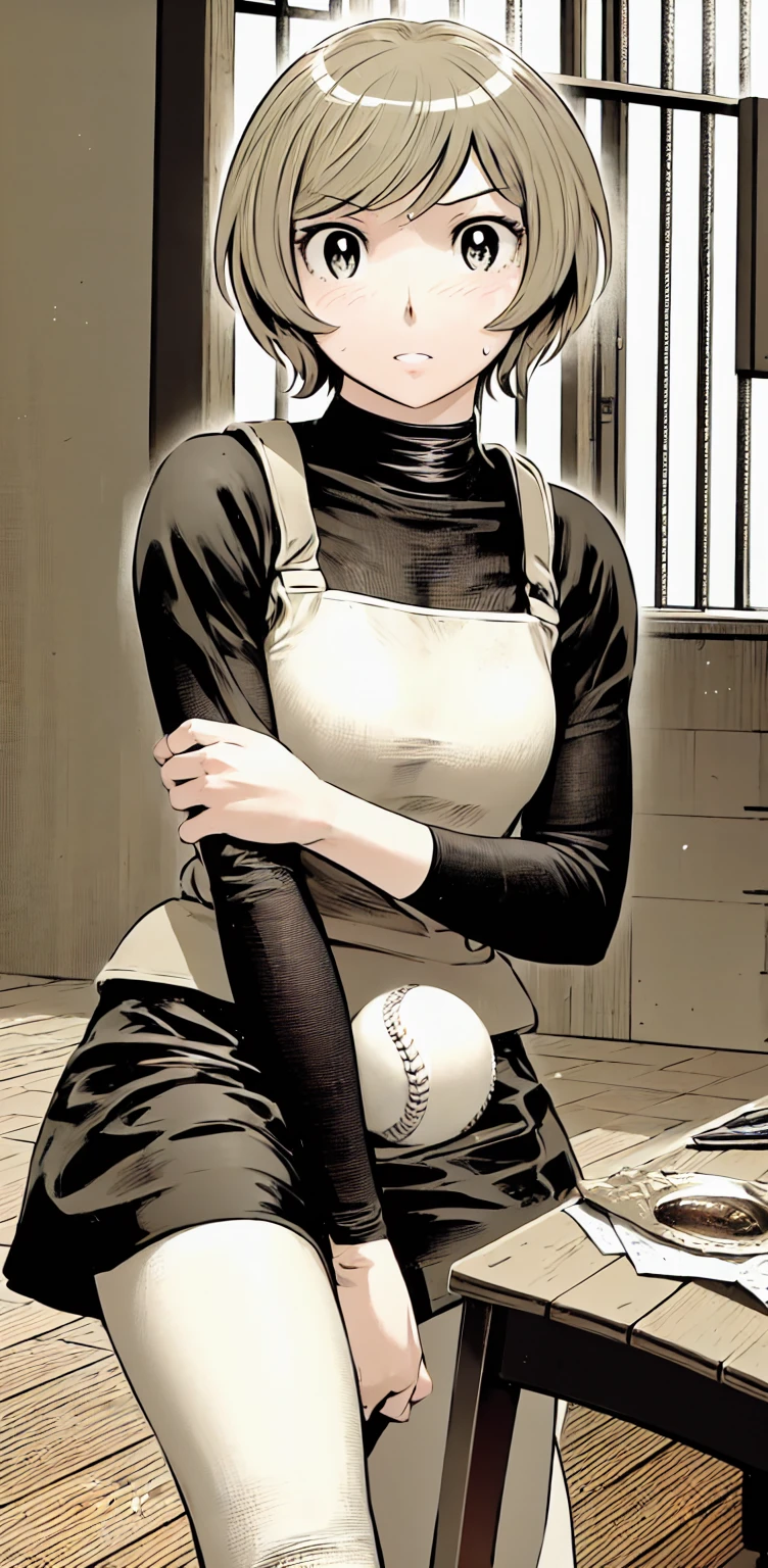 、(masterpiece、Highest quality)、Highest quality, Ultra-high resolution, (((masterpiece))), alone, Sweat、Big eyes,Show Viewer,
blonde,(short hair:1.2),
(Baseball uniforms:1.2), (Highest quality:1.3),One Girl,