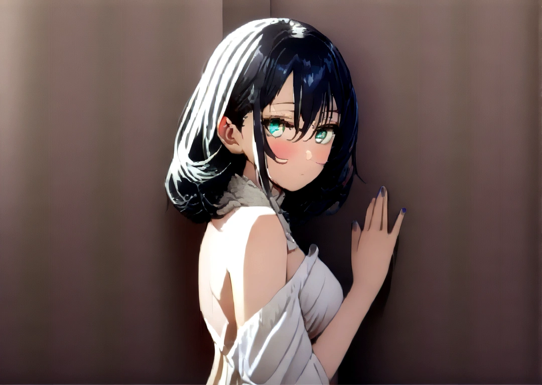 akanekurokawa, akane kurokawa, Aqua Eye, Blue Hair, Medium Hair, Side Lock,blush,
break black カーディガン, Black Pantyhose,Brown Loafers,Pull down the hem of your cardigan,Embarrassing,内股にしてある
break looking at viewer,
break indoors, classroom,
break (masterpiece:1.2), Highest quality, High resolution, unity 8k wallpaper, (shape:0.8), (Fine and beautiful eyes:1.6), Highly detailed face, Perfect lighting, Highly detailed CG, (Perfect hands, Perfect Anatomy),