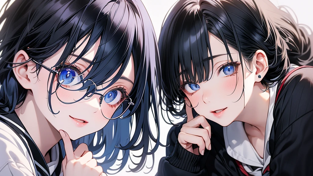 akanekurokawa, akane kurokawa, Aqua Eye, Blue Hair, Medium Hair, Side Lock,blush,
break black カーディガン, Black Pantyhose,Brown Loafers,Pull down the hem of your cardigan,Embarrassing,内股にしてある
break looking at viewer,
break indoors, classroom,
break (masterpiece:1.2), Highest quality, High resolution, unity 8k wallpaper, (shape:0.8), (Fine and beautiful eyes:1.6), Highly detailed face, Perfect lighting, Highly detailed CG, (Perfect hands, Perfect Anatomy),