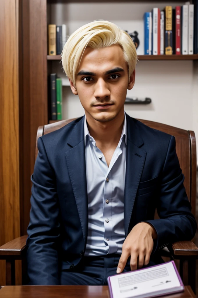 create me a Sayayín that looks like draco gamer reaction 