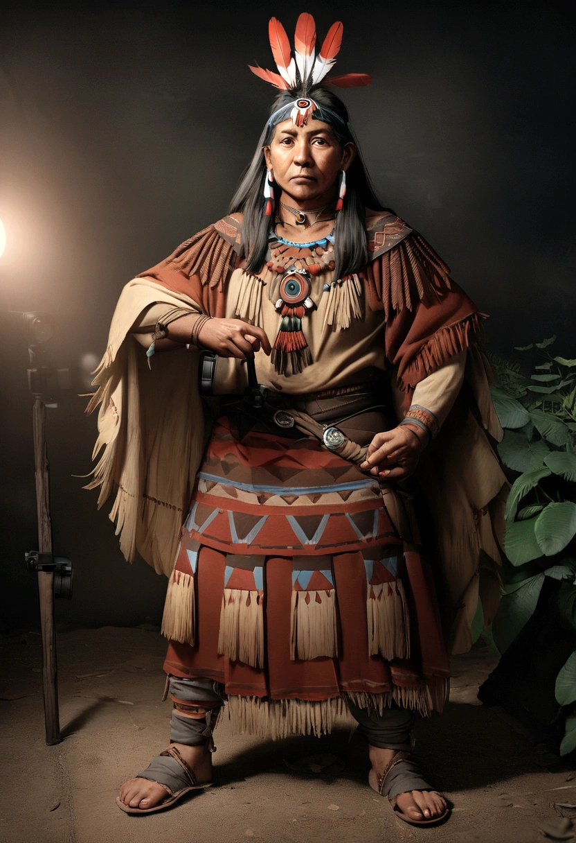 Surreal cinematic image of Indian natives with feathers on their heads, Native Americanアート, Indian Warrior, Native American, Native Americanの戦士, Local art, Native Americanの戦士, First Nationsの男性, Eagle feathers, Skilled Apache warriors, Warrior spirit, American Indian headdress, First Nations族の芸術, : Native American Shameon Fantasy, First Nations, Native American folk art, Indian Realist Art Photography, photo shoot, masterpiece, Realistically, Hentai Realism, rendering, High contrast, Digital Art Photography Art Station 8K HD HD Details Real Trend, Detailed, Skin Texture, Super detailed, realistic Skin Textures, armor, Highest quality, 超High resolution, (photographer: 1.4), High resolution, Detailed, Total Draft, sharp, author:Lee Jeffries Nikon D850 Film Stock Photos 4 Kodaport 400 F1 Lenses.6 Rich Colors Realistic Textures Dramatic Textures Dramatic Lighting Unreal Engines Art Station Trends Movie Stills 800