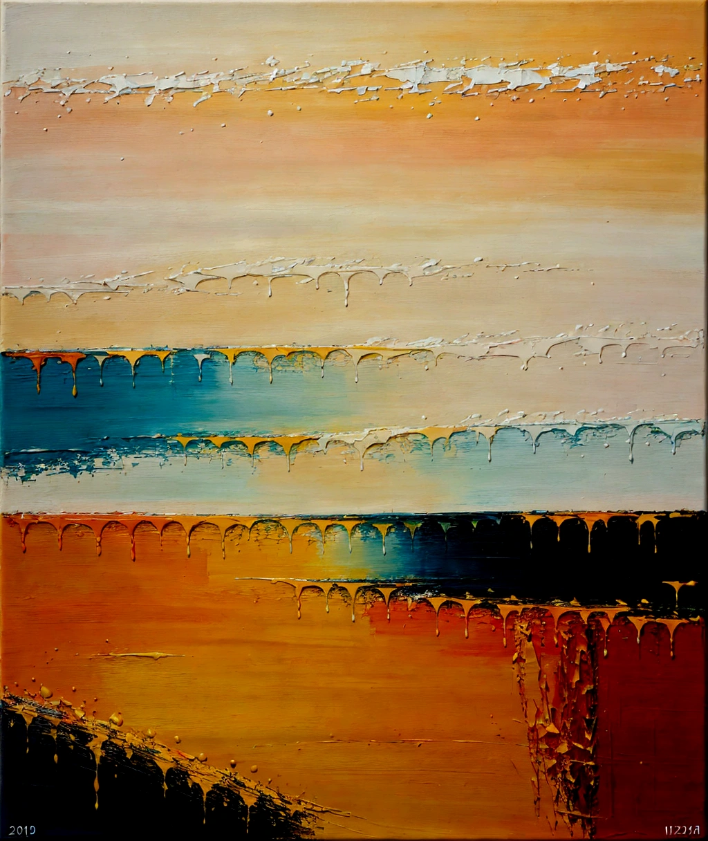 Abstract Painting Modern Thick Textured Painting Impasto Landscape Textured Modern Palette Knife Painting,