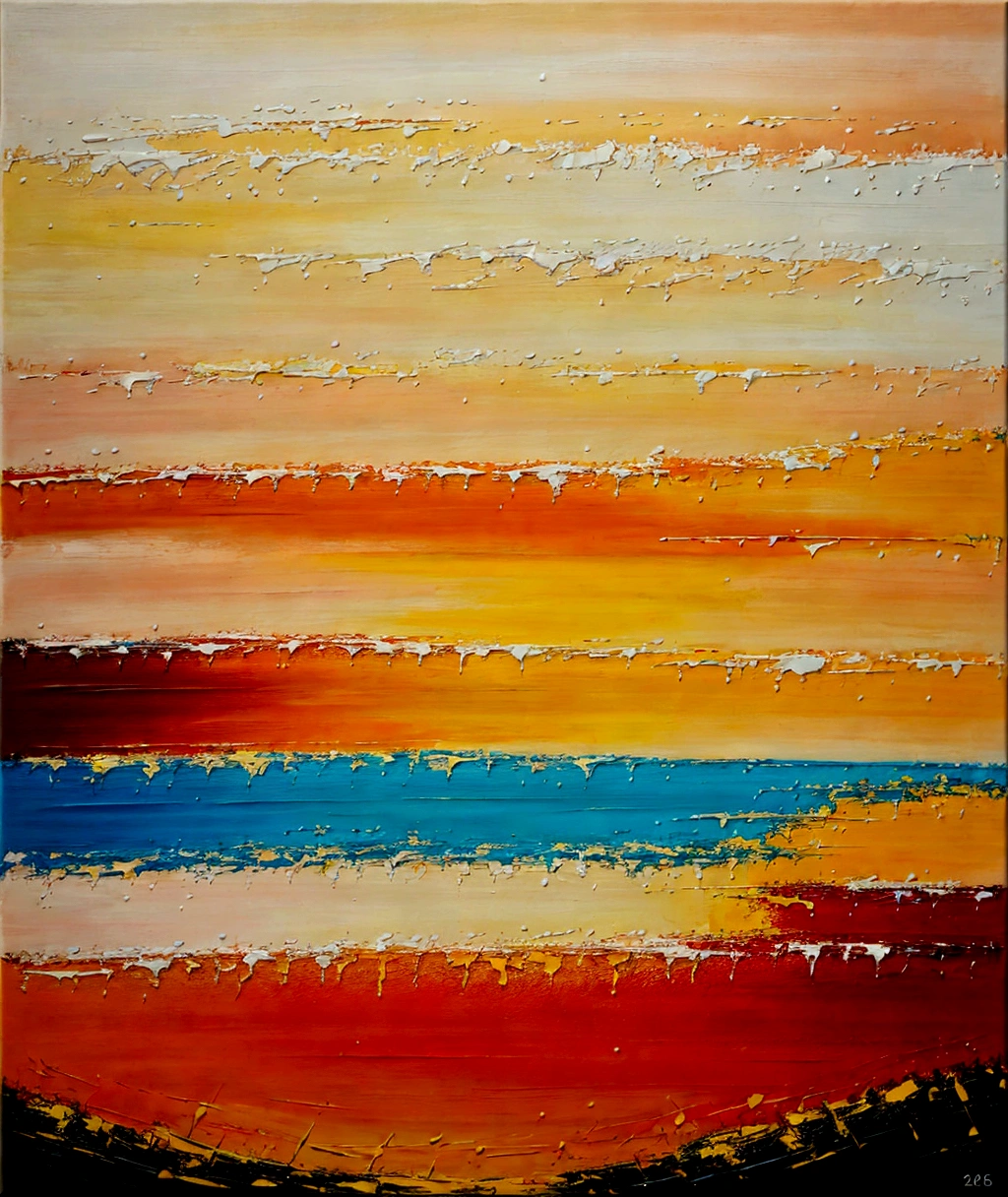 Abstract Painting Modern Thick Textured Painting Impasto Landscape Textured Modern Palette Knife Painting,
