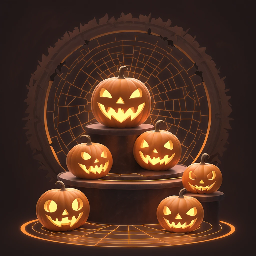 Halloween in Antique bronze aesthetic art style