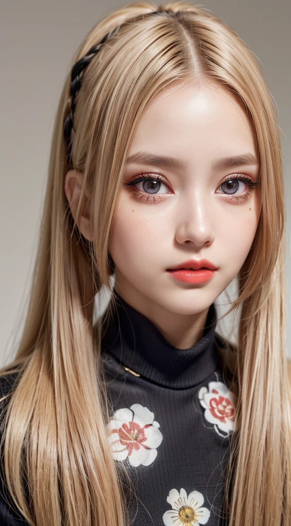 (8k, 4k, best quality, highres, ultra high res:1.1), (masterpiece, realistic, photo-realistic:1.1), 1girl,  face, close-up, twintails, blonde hair, black eyes, red lips,  (looking at viewer:2), absurdly long hair, long eyelashes, eyeshadow,  small face, big eyes,
bare shoulders,
high contrast,