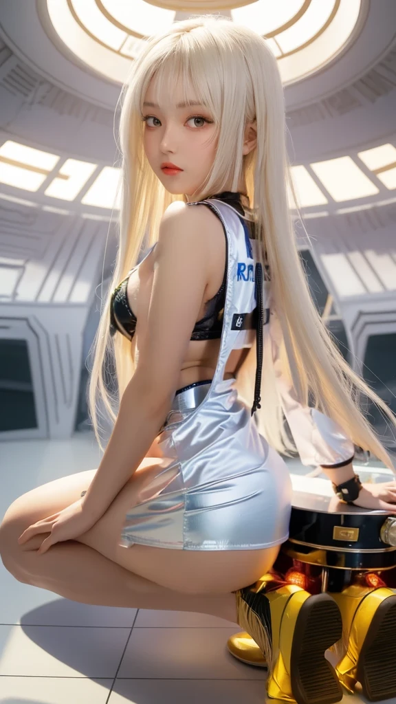A sexy skirt-type space suit