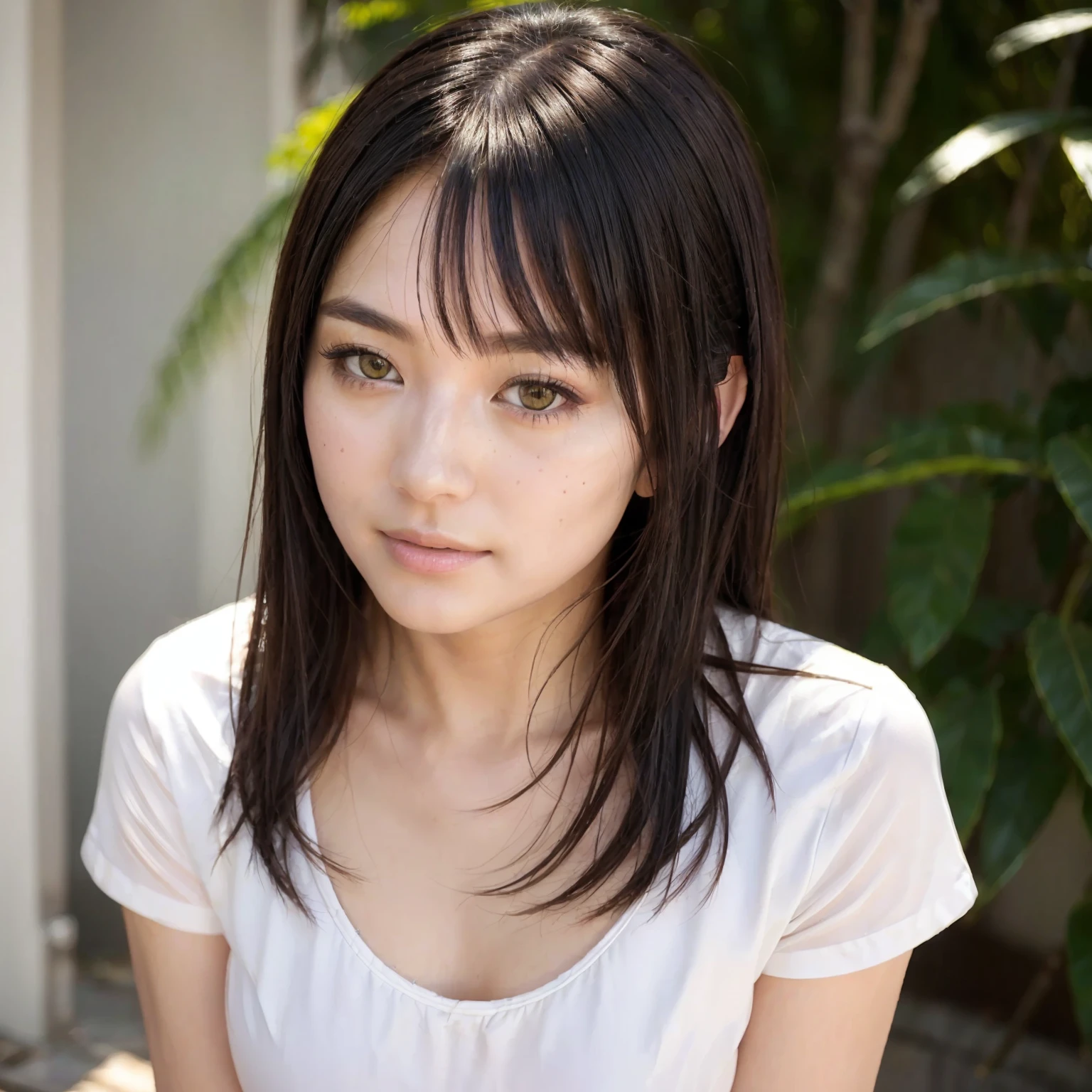 (masterpiece, best quality:1.2), (8k uhd, 16k, 32k, ultra high res), realistic photo, ultra sharp photo result, HDR10, superrealism, (The main subject: Wide-angle lens), (steampunk:1.2), beautiful japanese female, (super beautiful face), legs, Power mechanical suit), (super intricate all details), (super realistic all textures), metallic yellow color, hydraulic cylinder, Rust, scars from previous battles, (steam engine like),cinematic poses in motion, Rain, humidity, jungle