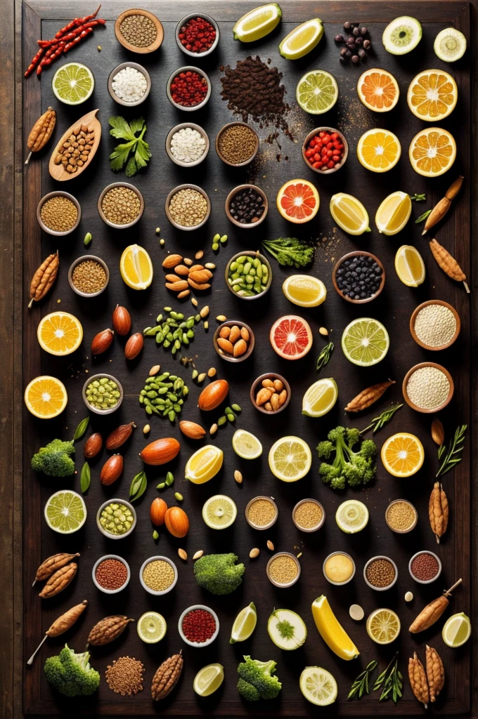 Images of foods rich in amino acids.